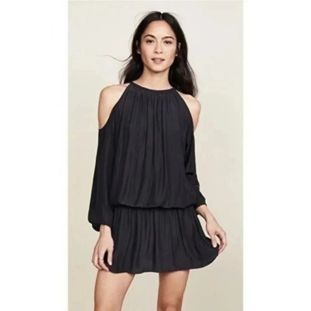 Ramy Brook | Black Lauren Cold Shoulder Dress Sz XS